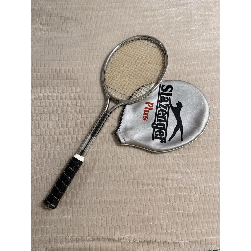 Slazenger Plus Squash Racket 4 1/4 Grip Vintage Made In England w/ Cover